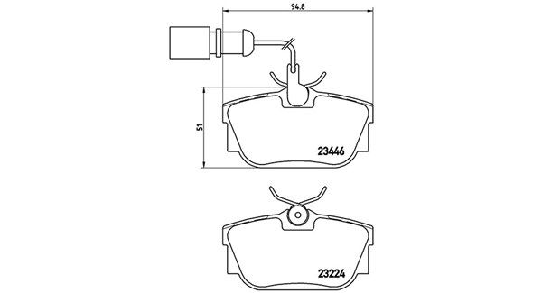 MAGNETI MARELLI Piduriklotsi komplekt,ketaspidur 363700485059